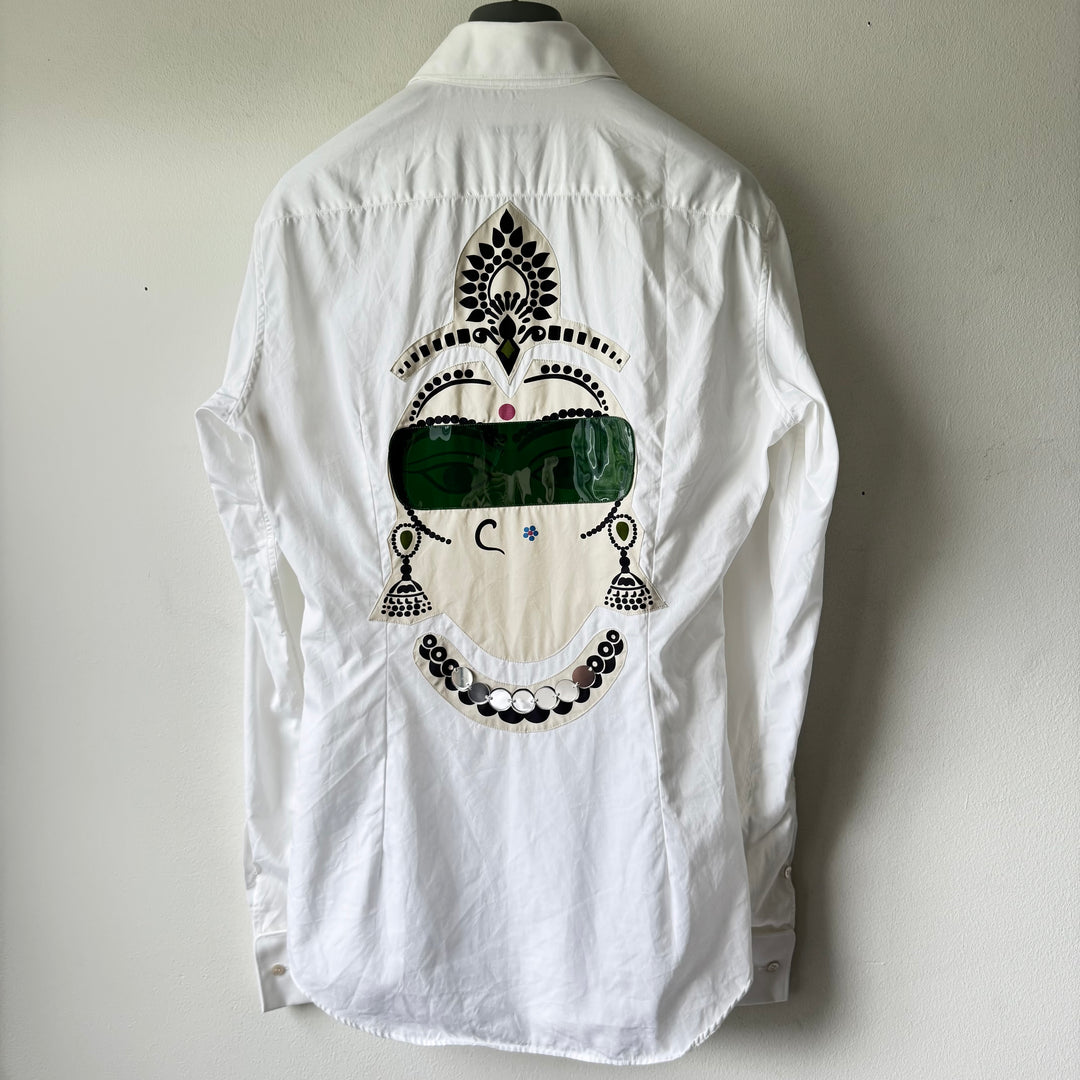 Miu Miu SS2005 White Shiva Embellished Shirt
