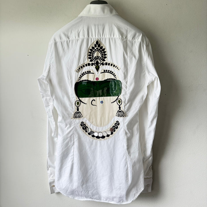 Miu Miu SS2005 White Shiva Embellished Shirt