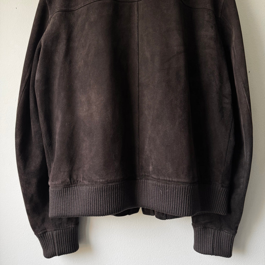 Gucci By Tom Ford 2000’s Brown Reverse Leather Suede Bomber Jacket