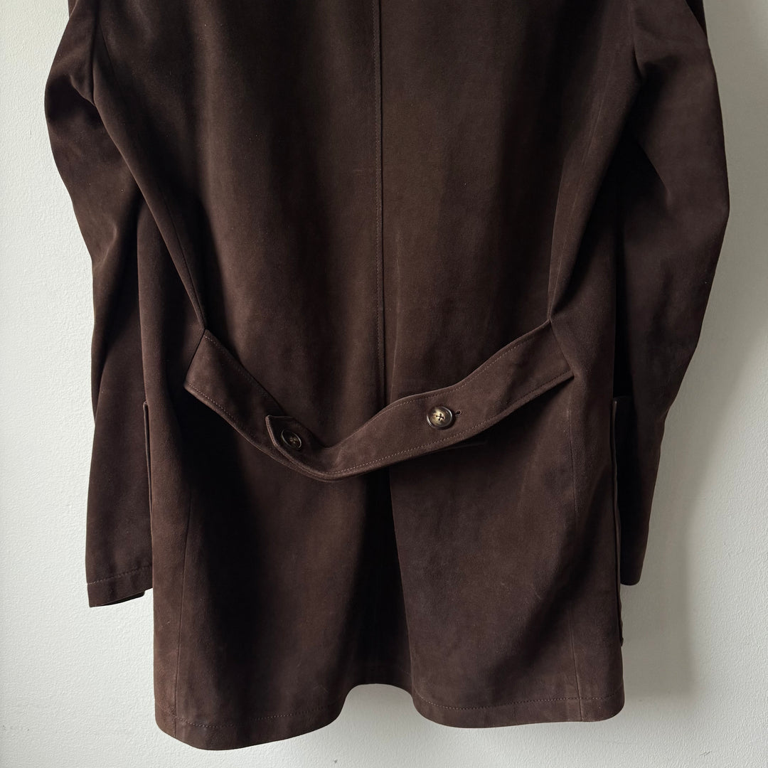 Hermes 2000's Brown Suede Deer Leather Short Coat