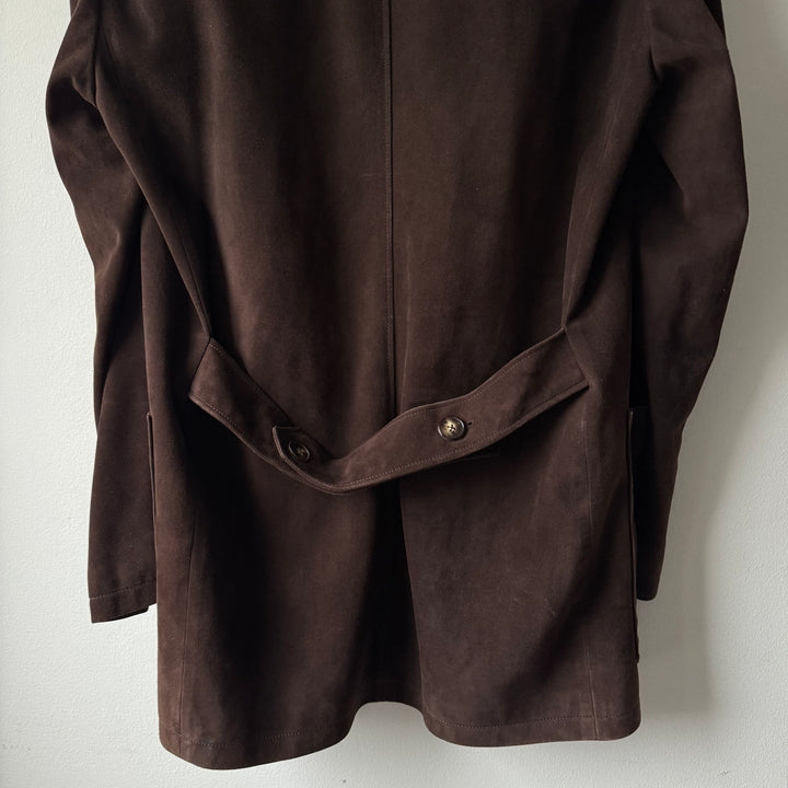 Hermes 2000's Brown Suede Deer Leather Short Coat