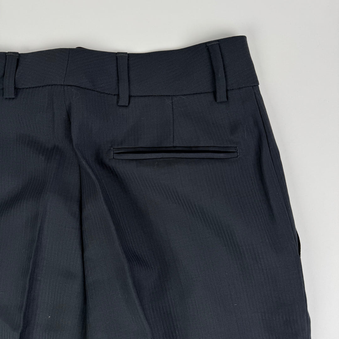 SS1999 Martin Margiela Gray/Dark Green Wool/Mohair Wide Leg Suit Pants