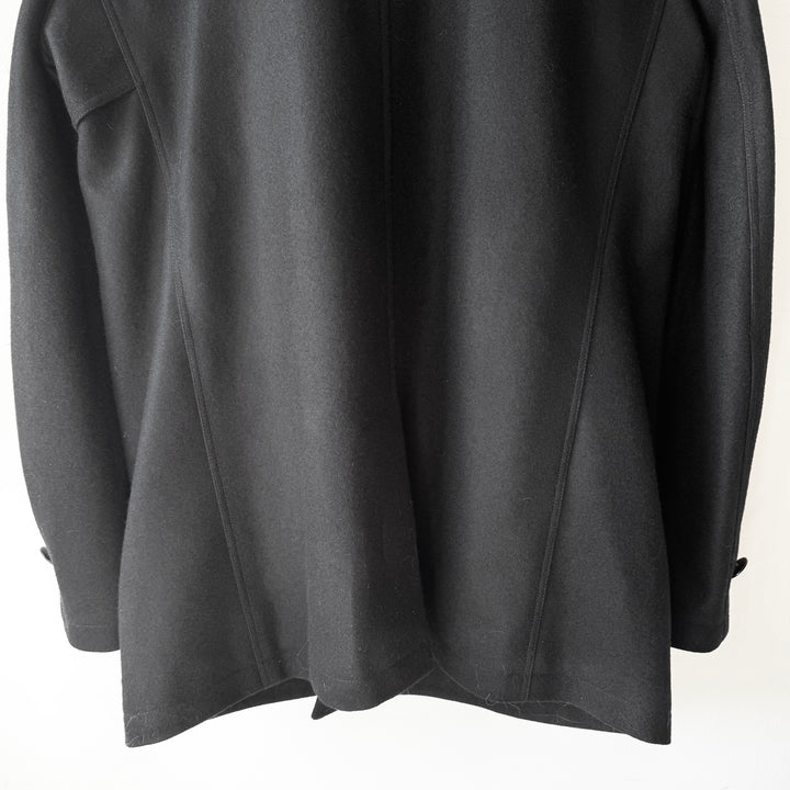 Yves Saint Laurent FW2012 Black Wool Military Double Breasted Short Coat