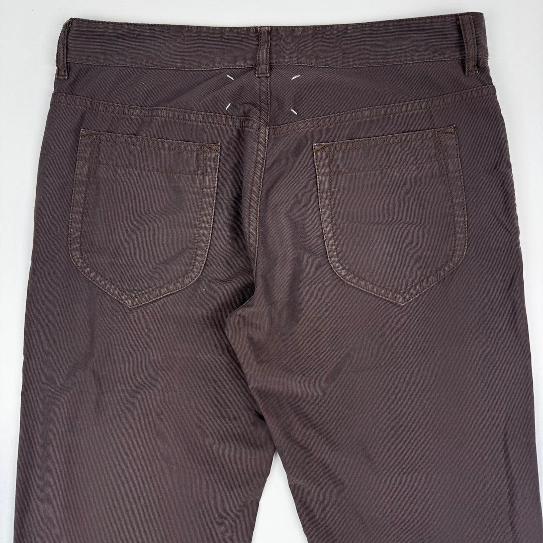 SS2007 Martin Margiela Brown Cotton Relaxed Straight Pants
