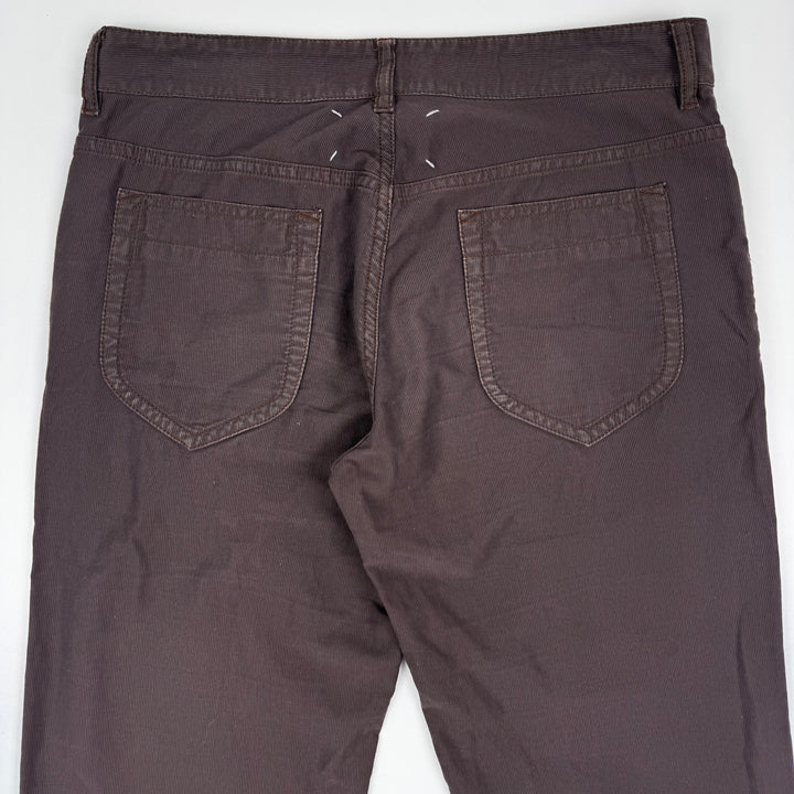 SS2007 Martin Margiela Brown Cotton Relaxed Straight Pants