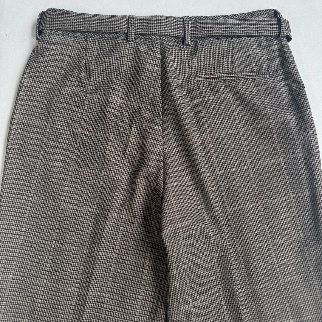 AW2000 Martin Margiela Checkered Gray Wide Leg Pleated Suit Pants