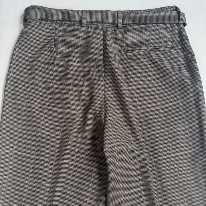 AW2000 Martin Margiela Checkered Gray Wide Leg Pleated Suit Pants