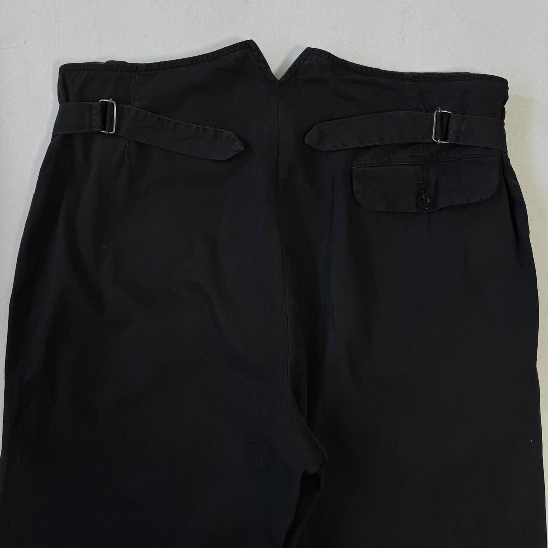 AW2004 Martin Margiela Dark Navy Buckle Adjustable Pants