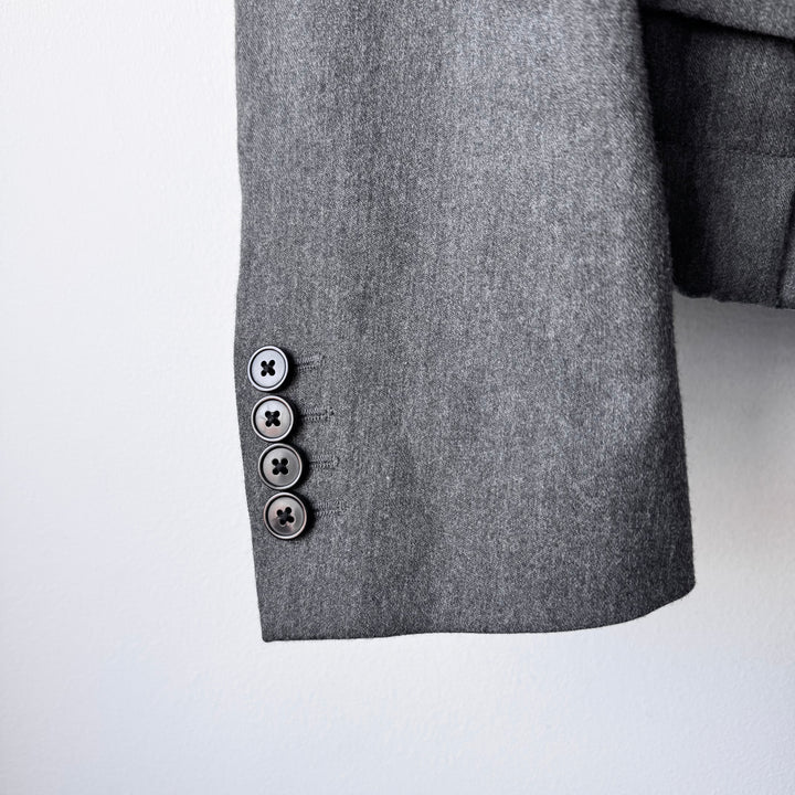 Dries Van Noten FW2007 Gray Cropped Wool Blazer Jacket