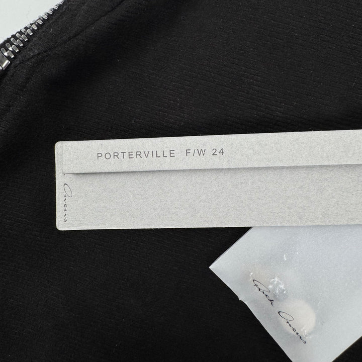 Rick Owens FW2024 Black Heavy Cotton Twill Bolan Banana Bootcut Pants