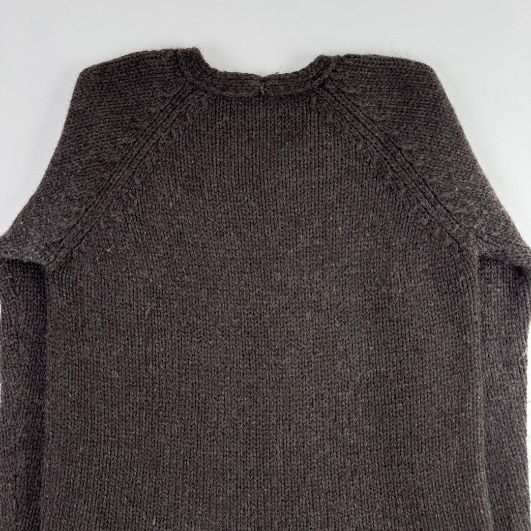 Gucci By Tom Ford 1990’s Brown Alpaca/Wool Chunky Knit V-Neck Pullover