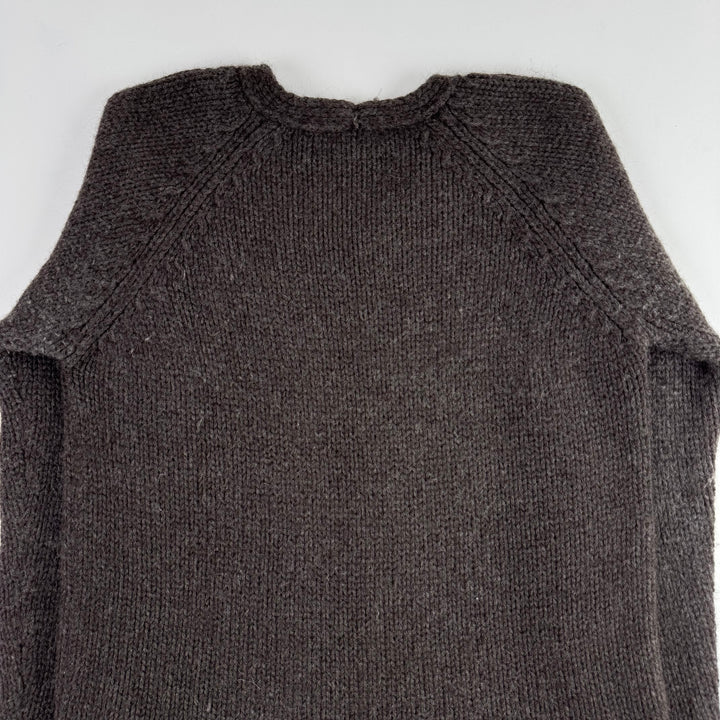 Gucci By Tom Ford 1990’s Brown Alpaca/Wool Chunky Knit V-Neck Pullover