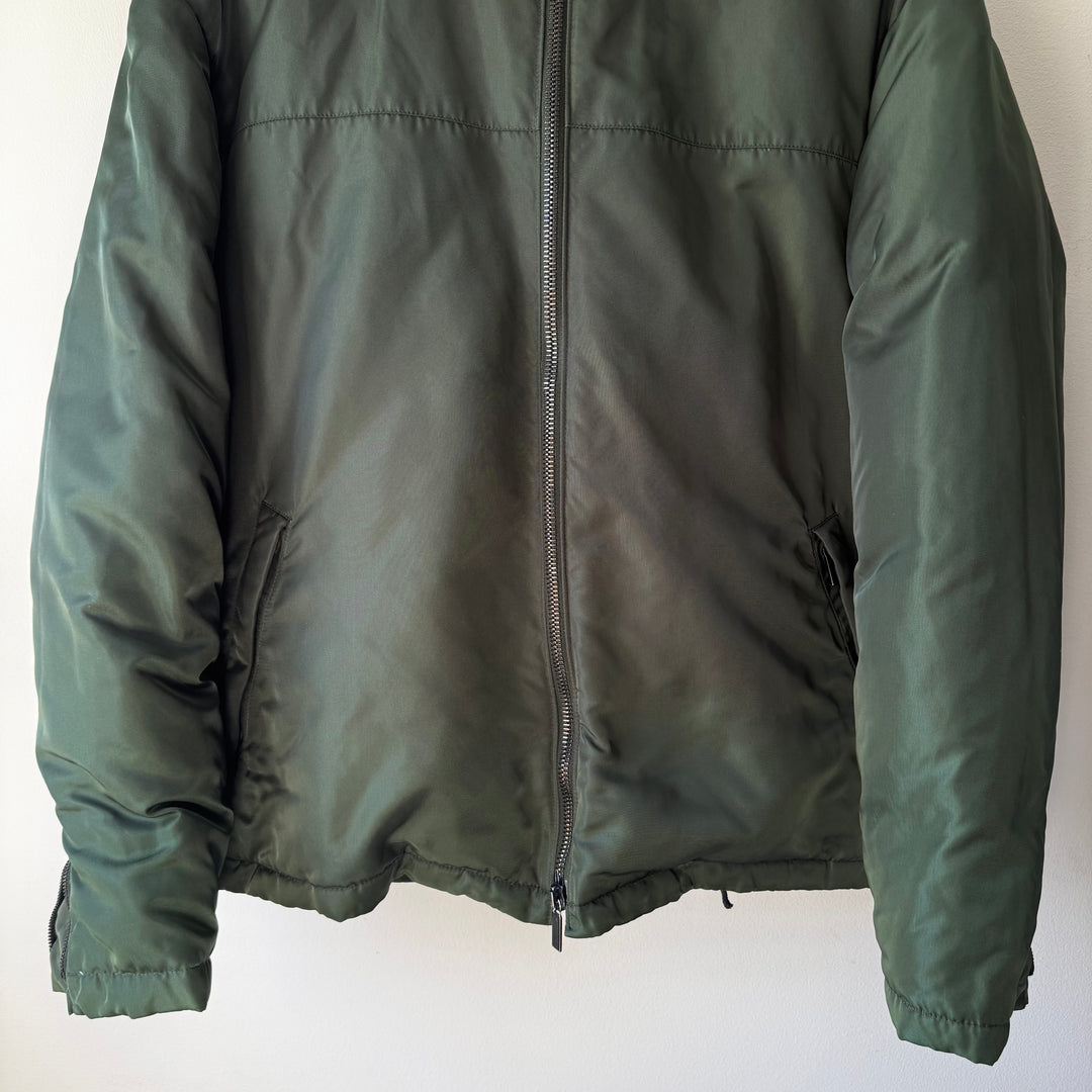 Gucci By Tom Ford FW1998 Cold Olive Double Zip Down Puffer Jacket