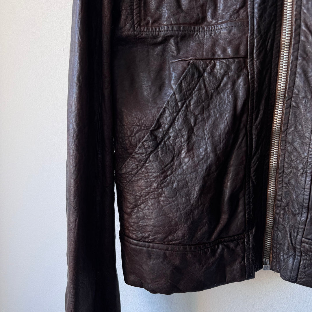 Rick Owens FW2008 Dust Hammered Lamb Leather Bruiser Jacket