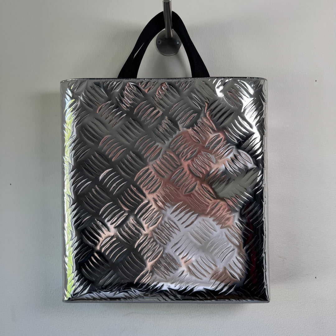Prada FW2023 Silver Leather Tote Bag