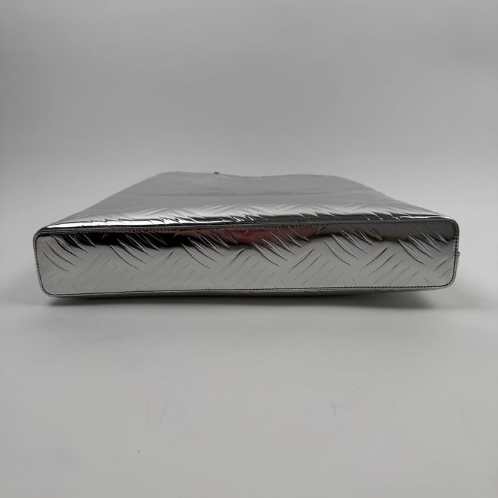 Prada FW2023 Silver Leather Tote Bag