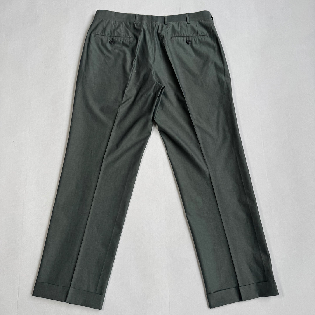Prada SS1999 Green Wide Leg Pleated Pants