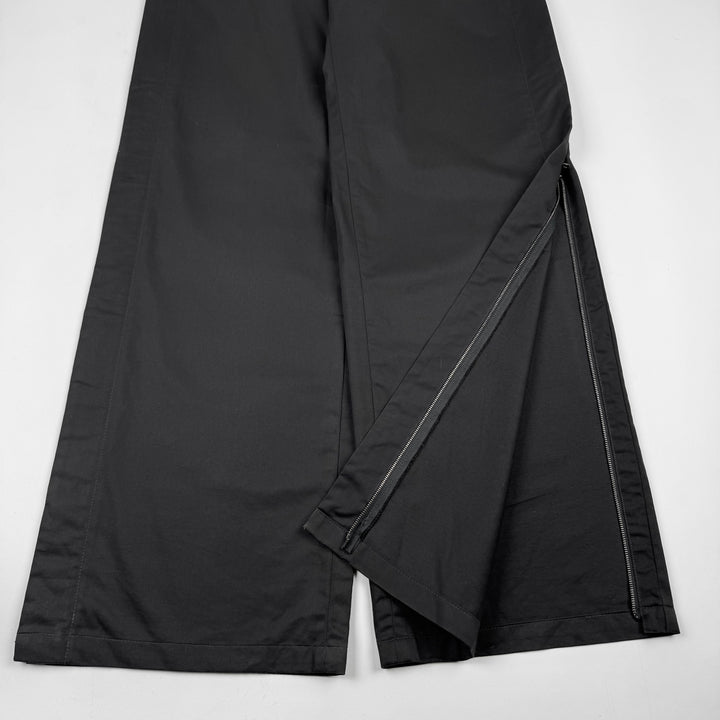 Gucci By Tom Ford SS1998 Dark Gray Cotton Side Zip Oversized Pants