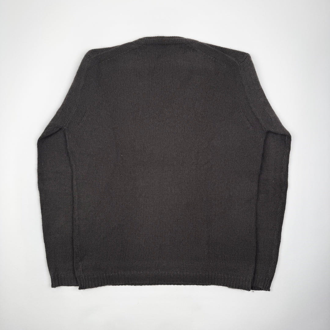 Gucci By Tom Ford Brown Angorra/Silk Knit V-Neck Pullover