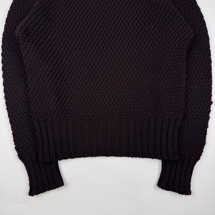 Gucci By Tom Ford Brown Chunky Wool Knit Turtleneck Sweater