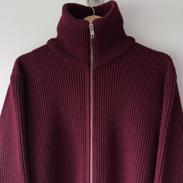 AW2002 Martin Margiela Wool Zip-Up Drivers/Truckers Knit