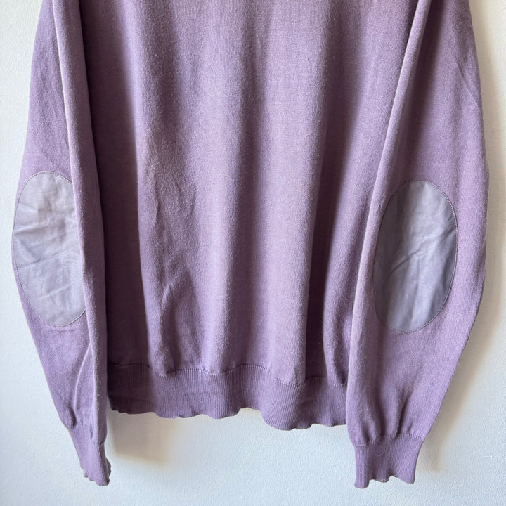 SS2008 Martin Margiela Lilac Cotton Knit Elbow Patch Pullover