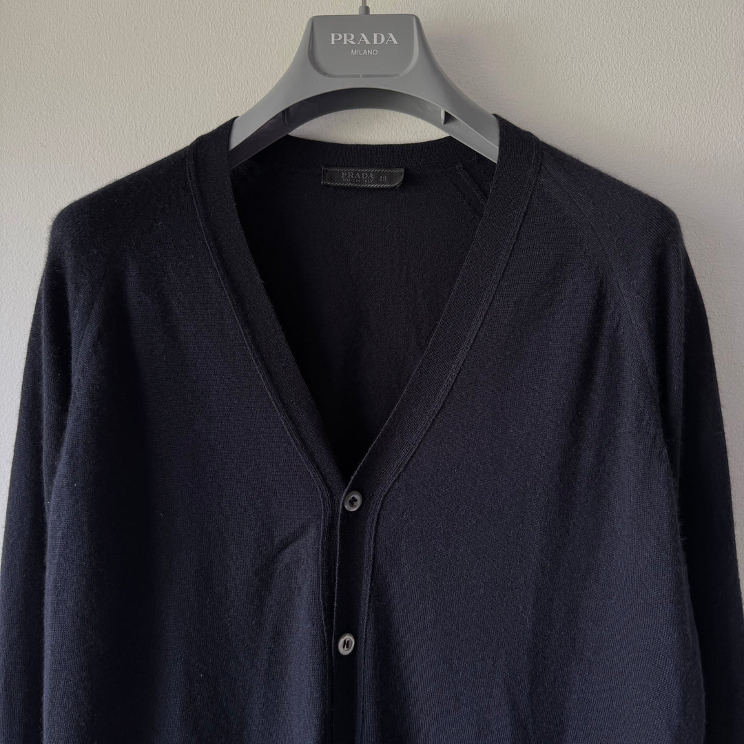Prada FW2000 Cashmere/Silk Button-Up Cardigan Knit