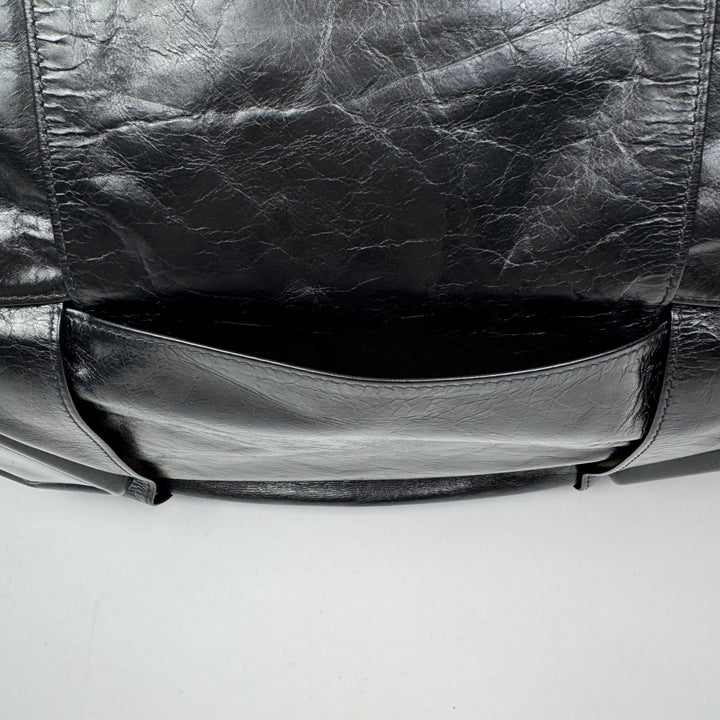 Bottega Venetta 2020 Black Arco Maxi Intrecciato Slouch Tote Weekender Bag