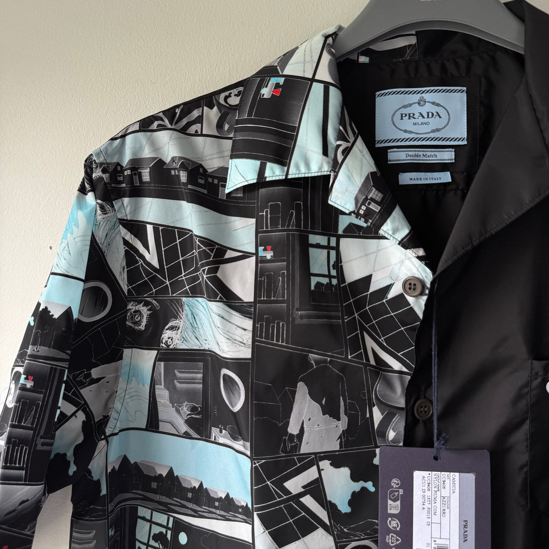 Prada SS2023 Short-Sleeved Double Match Re-Nylon Shirt