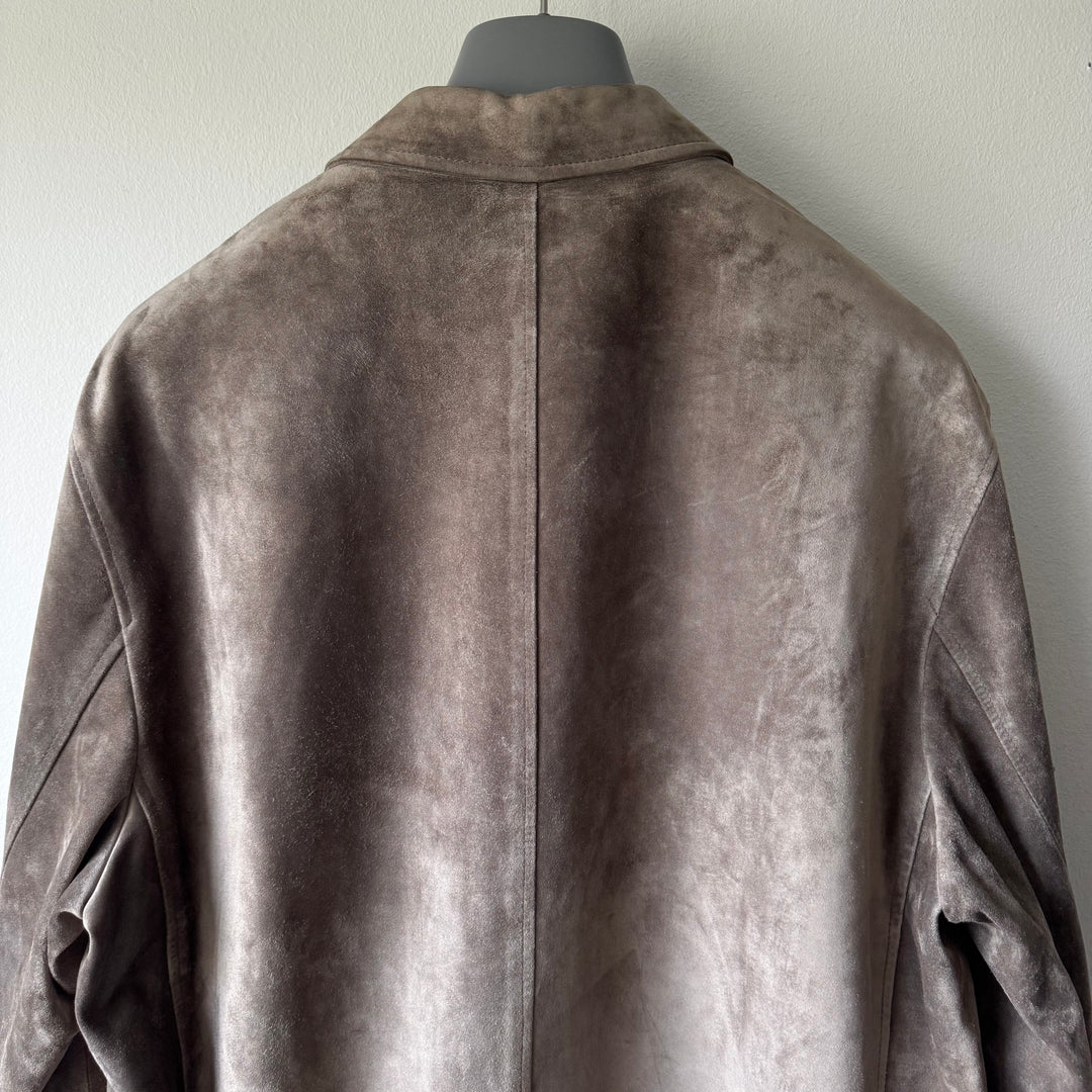 Prada FW1999 Brown Suede/Nubuck Leather Boxy Blouson Jacket