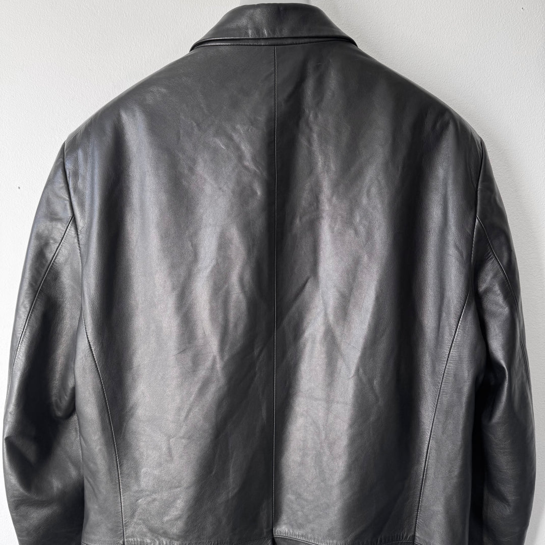 Jil Sander 2000’s Black Lamb Leather Blazer Jacket