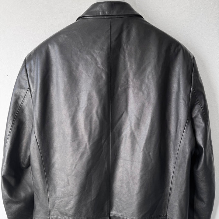 Jil Sander 2000’s Black Lamb Leather Blazer Jacket
