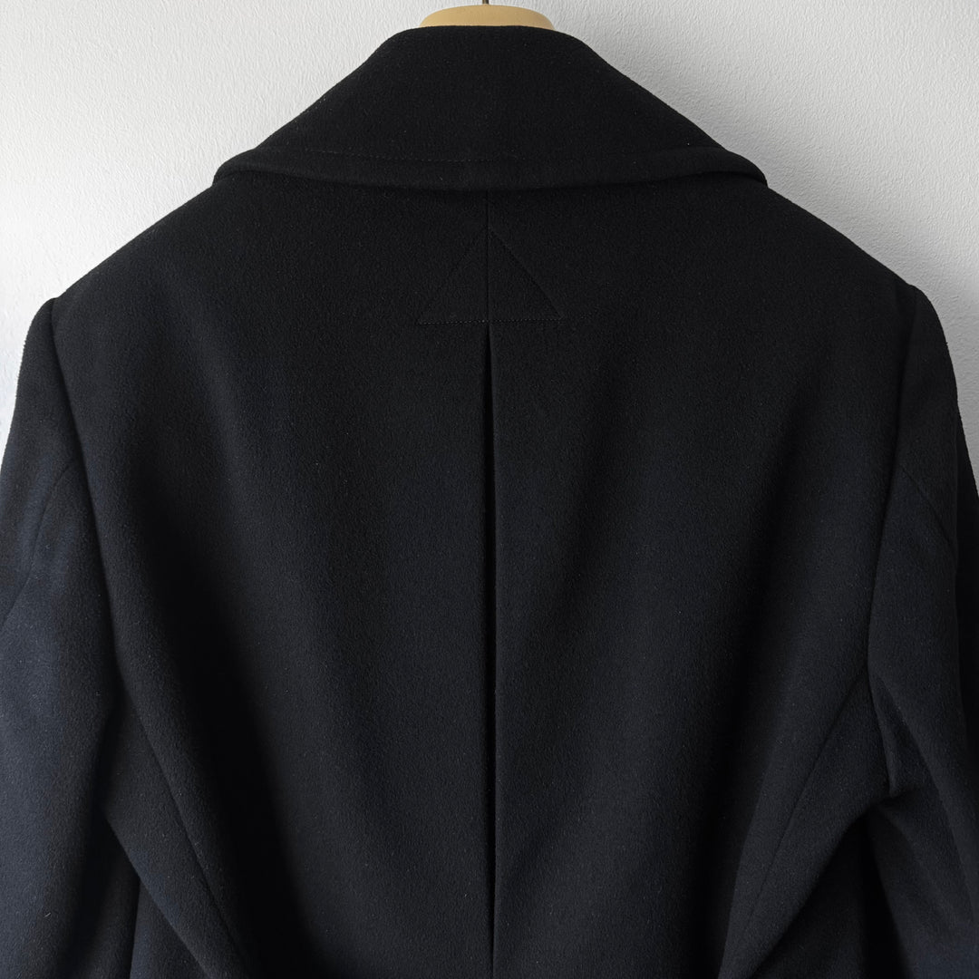 Gucci By Tom Ford FW2003 Black Double Breasted Gold Button Wool Peacoat