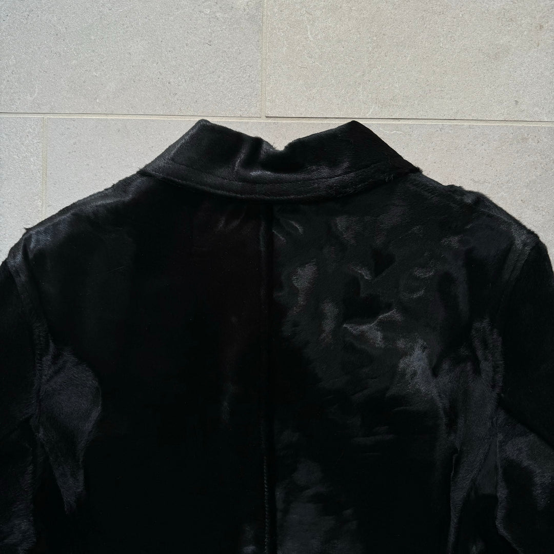 Prada 1990’s Mainline Calf Hair-On-Hide Leather Coat