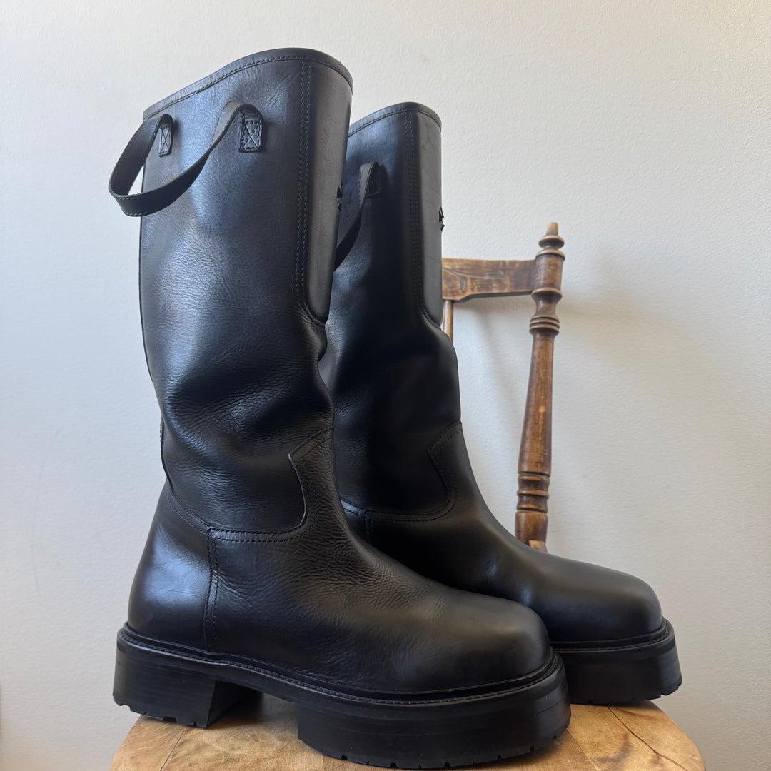 Enfants Riches Déprimés SS25 Platform Leather Riders Boots