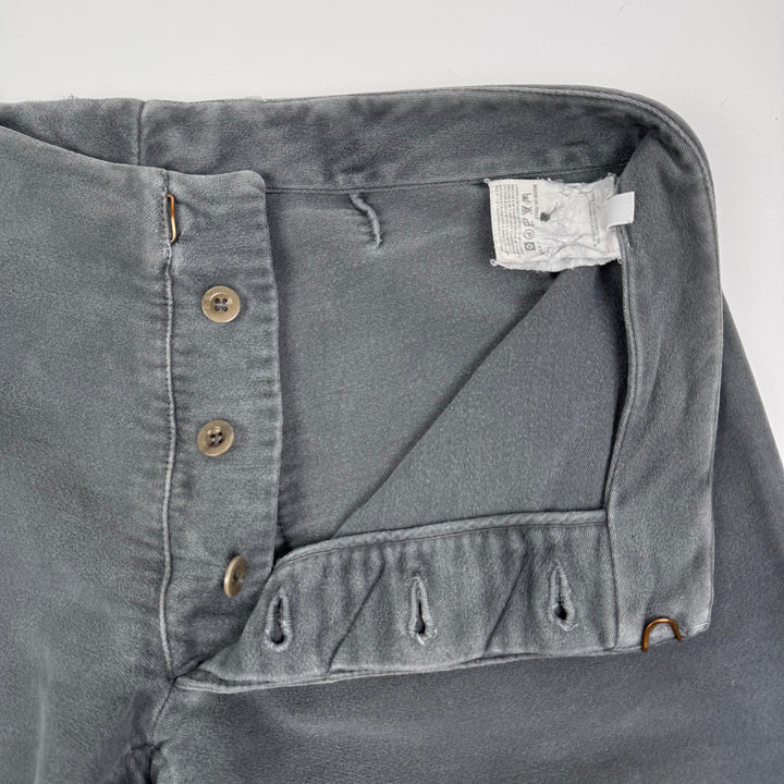 AW2005 Martin Margiela Gray Heavy Moleskin McQueen Pants