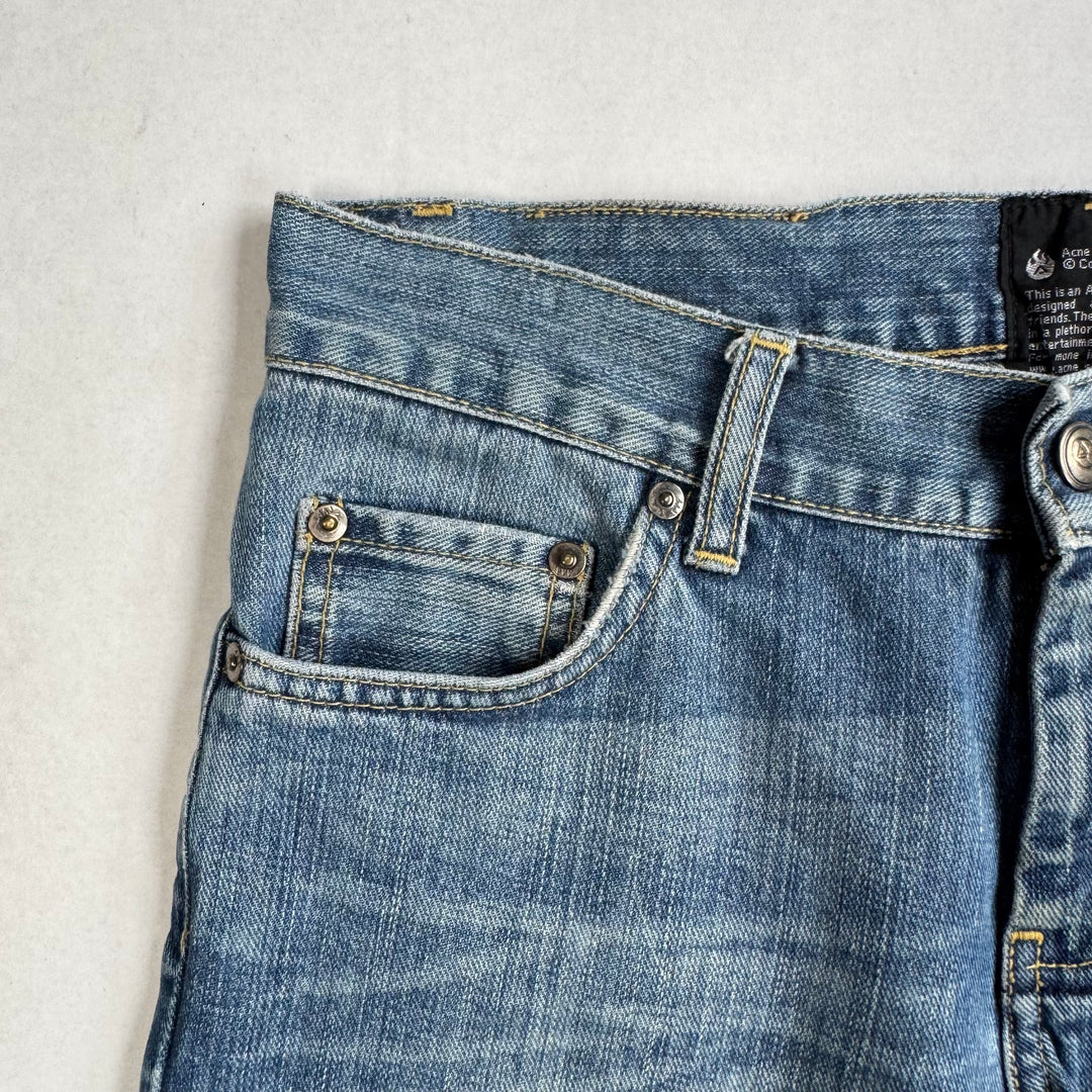 Acne Studios 2000´s Washed Blue Boot-Cut Denim