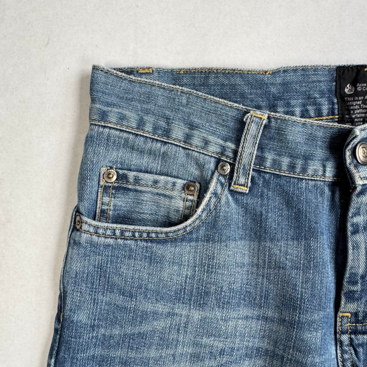 Acne Studios 2000´s Washed Blue Boot-Cut Denim