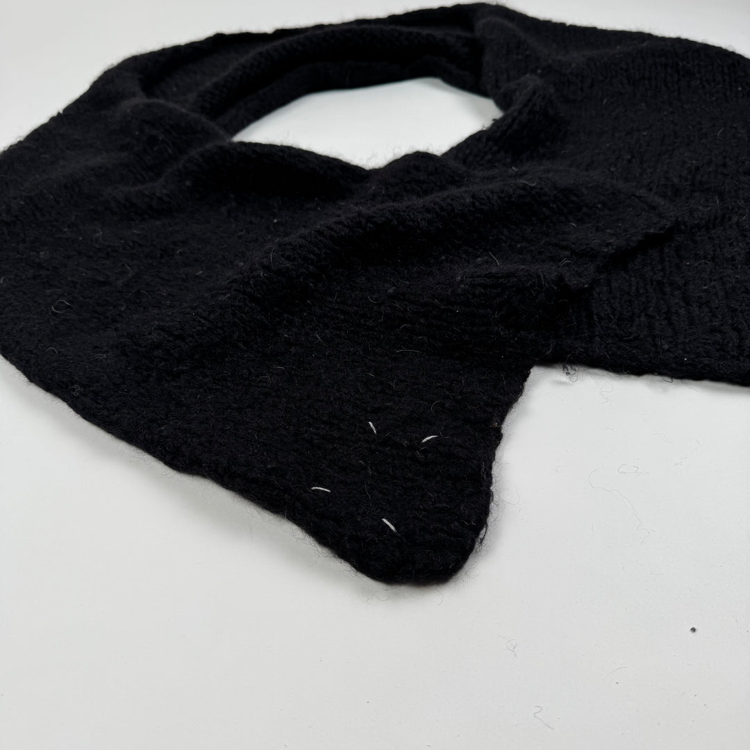 AW2008 Martin Margiela Gray Camel/Mohair/Wool Long Heavy Knit Scarf