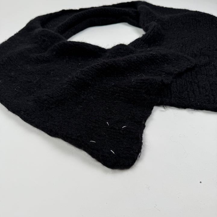 AW2008 Martin Margiela Gray Camel/Mohair/Wool Long Heavy Knit Scarf