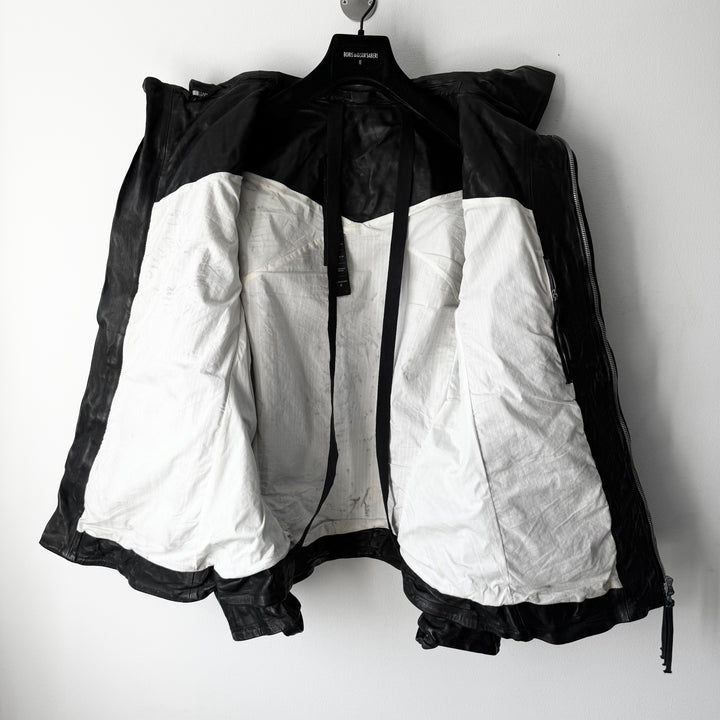 Boris Bidjan Saberi AW2014 Black Horse Leather J2-F251 Jacket
