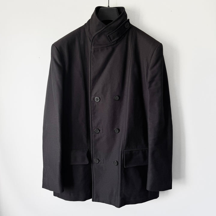 Yves Saint Laurent Rive Gauche By Tom Ford FW2001 Brown Cotton Double Breasted Short Coat