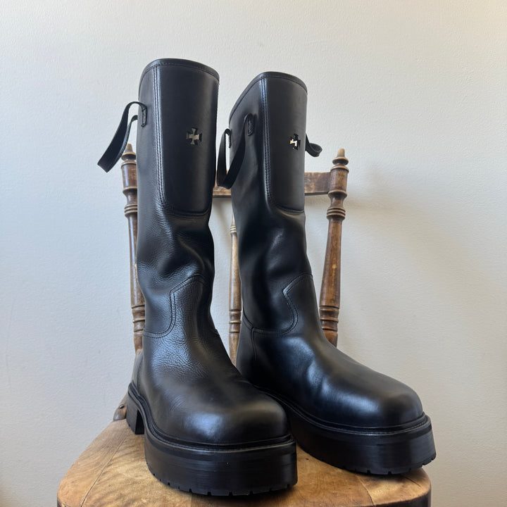 Enfants Riches Déprimés SS25 Platform Leather Riders Boots