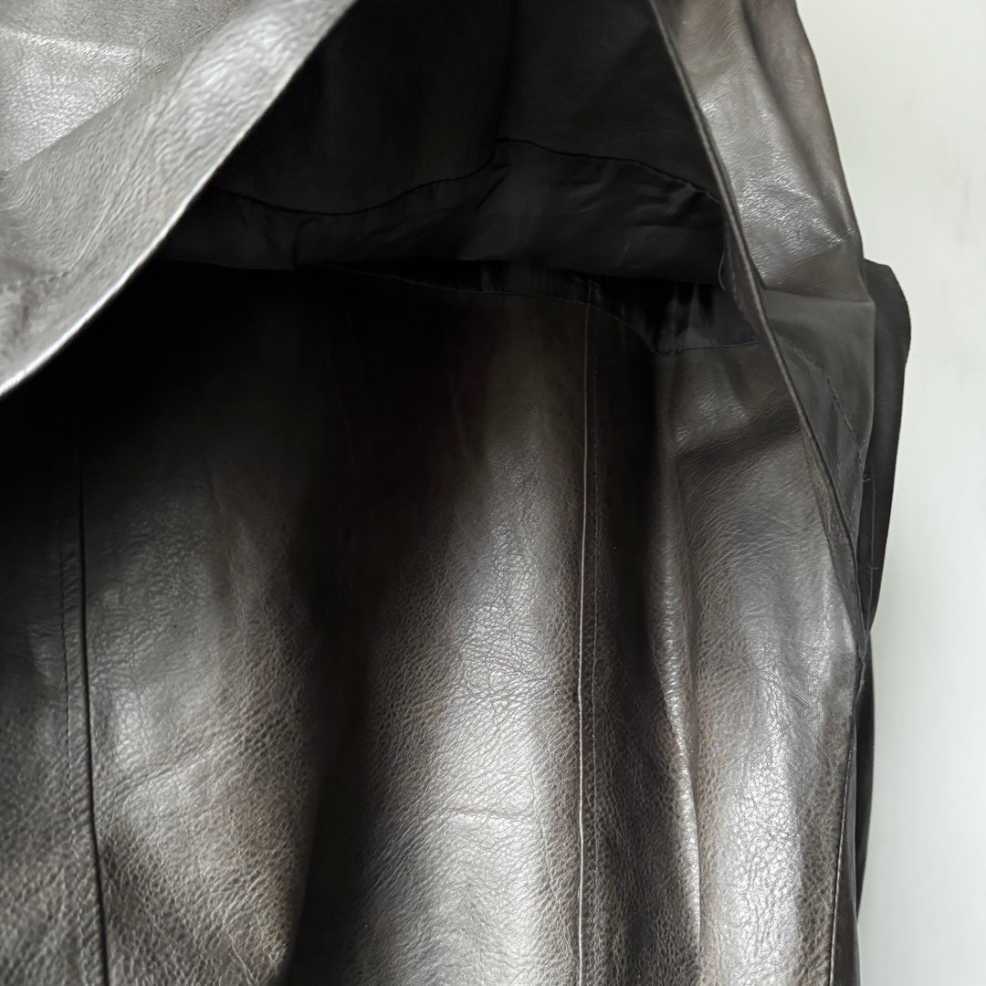Rick Owens FW2009 Dust Bauhaus Pebbled Calf Leather Jacket