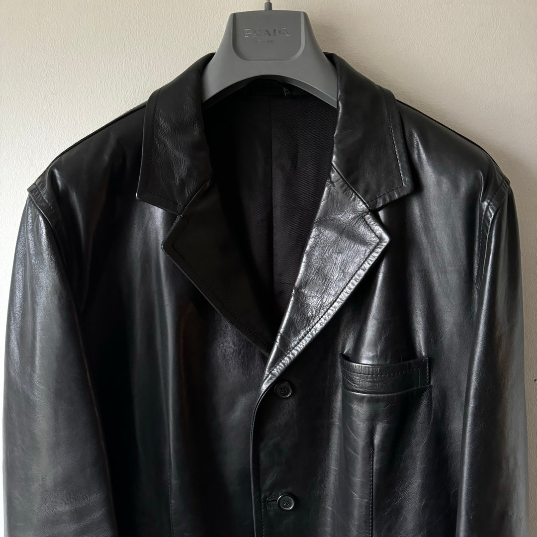 Prada FW1998 Mainline Leather Blazer Jacket