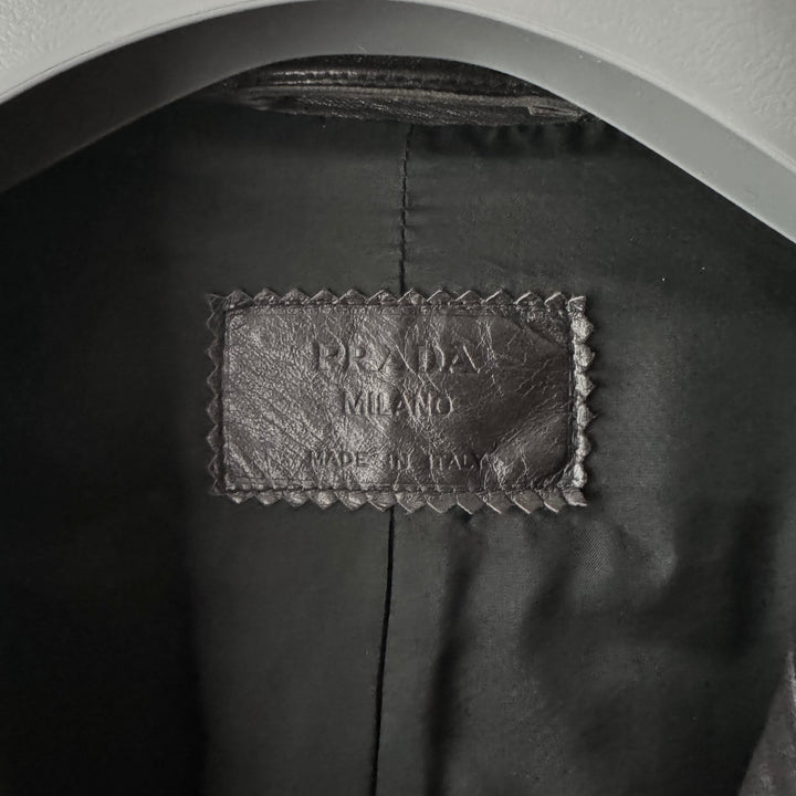 Prada Mainline Long Leather Overcoat