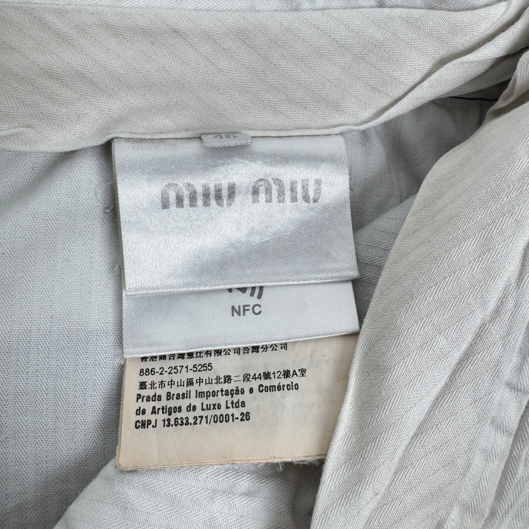 Miu Miu 2022 Checkered Prince Of Wales Pleated Fine Wool Pants