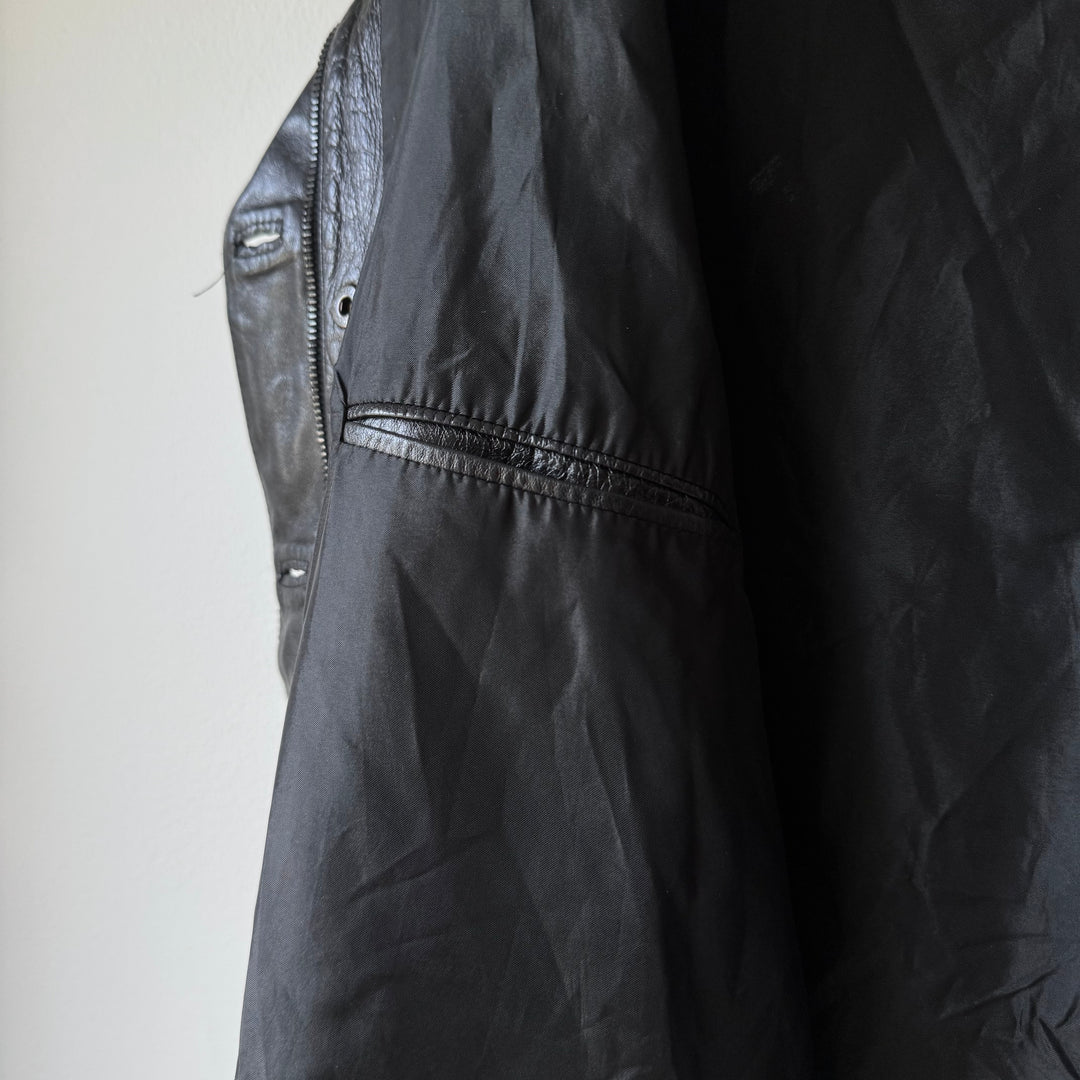 Helmut Lang 1990s Hooded Leather Parka