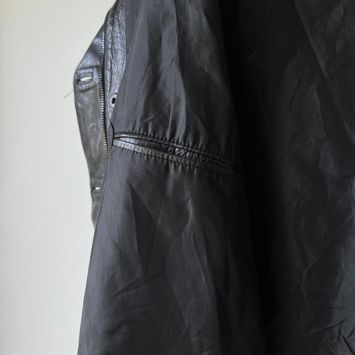 Helmut Lang 1990s Hooded Leather Parka