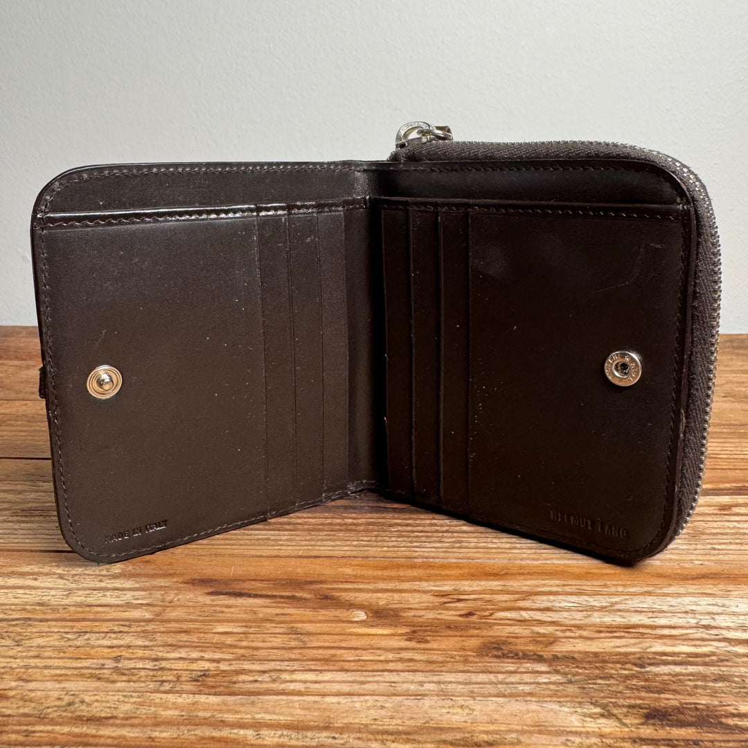 Helmut Lang 2000’s Snake Skin Leather Zip-Up Wallet